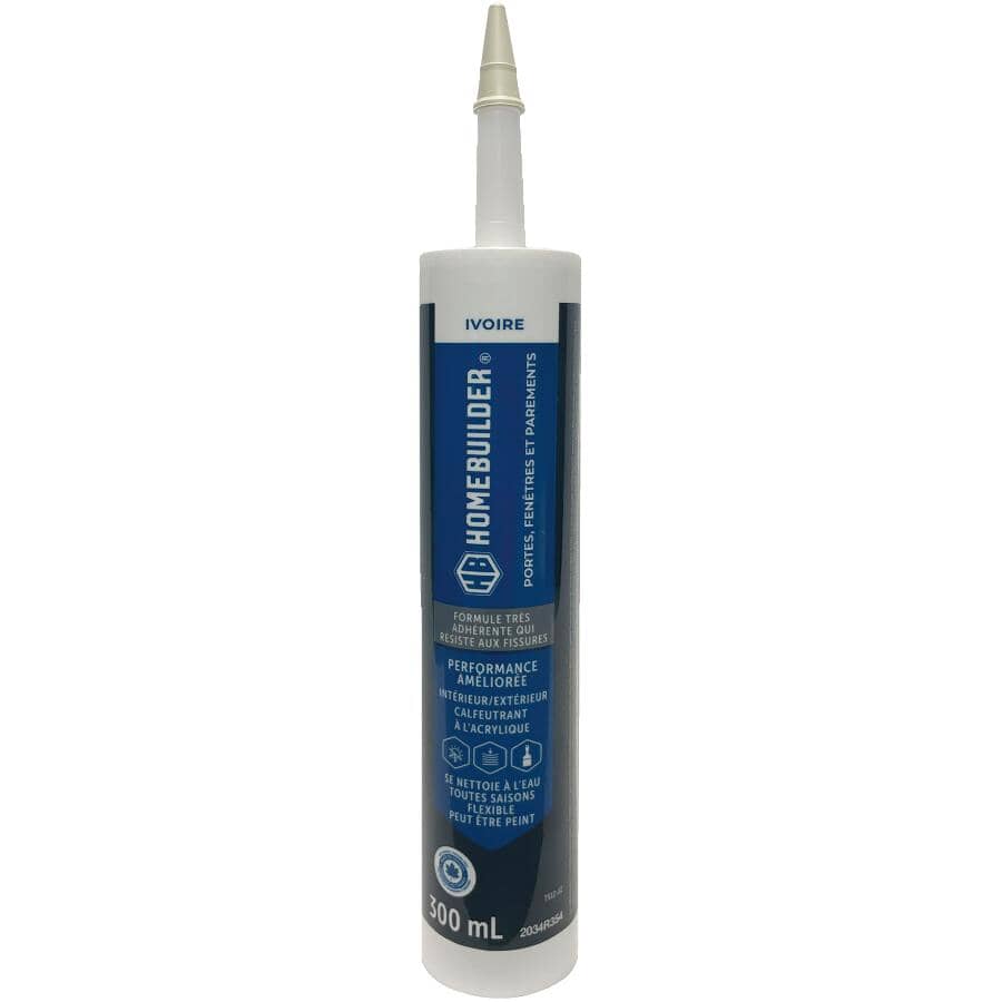 Door, Window & Siding Acrylic Caulking - Ivory, 300 ml