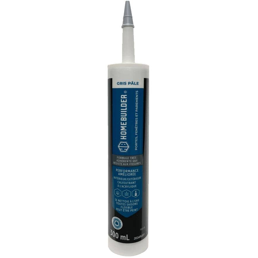 Door, Window & Siding Acrylic Caulking - Light Grey, 300 ml