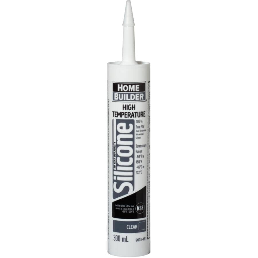 High Temperature RTV Silicone Sealant - Clear, 300 ml