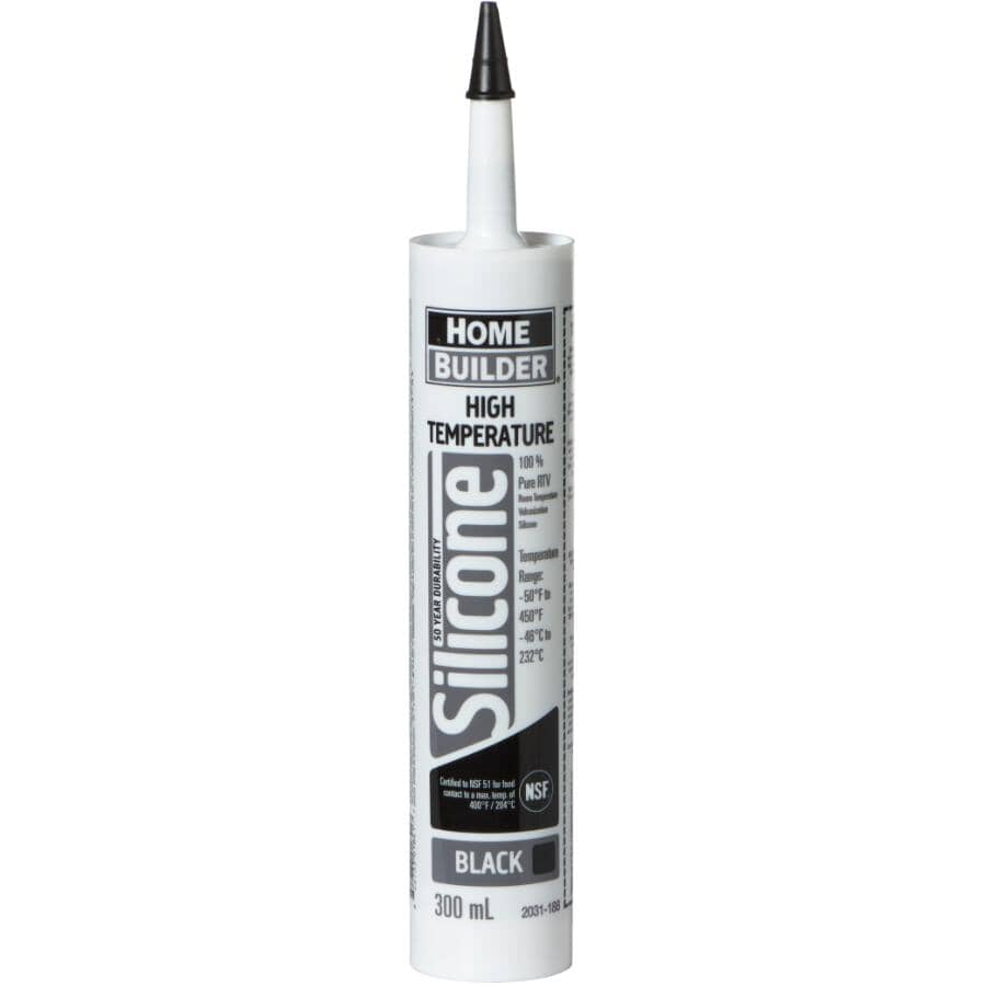 High Temperature RTV Silicone Sealant - Black, 300 ml