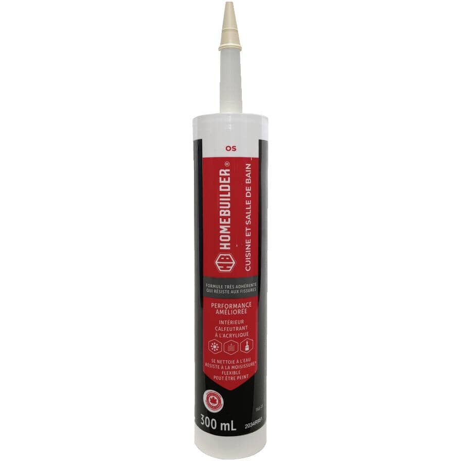 Kitchen & Bath Interior Acrylic Caulking - Bone, 300 ml