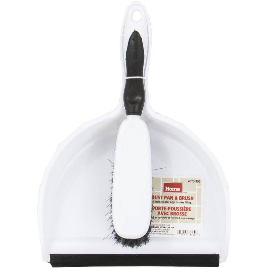 Dust Pan & Brush Set - White