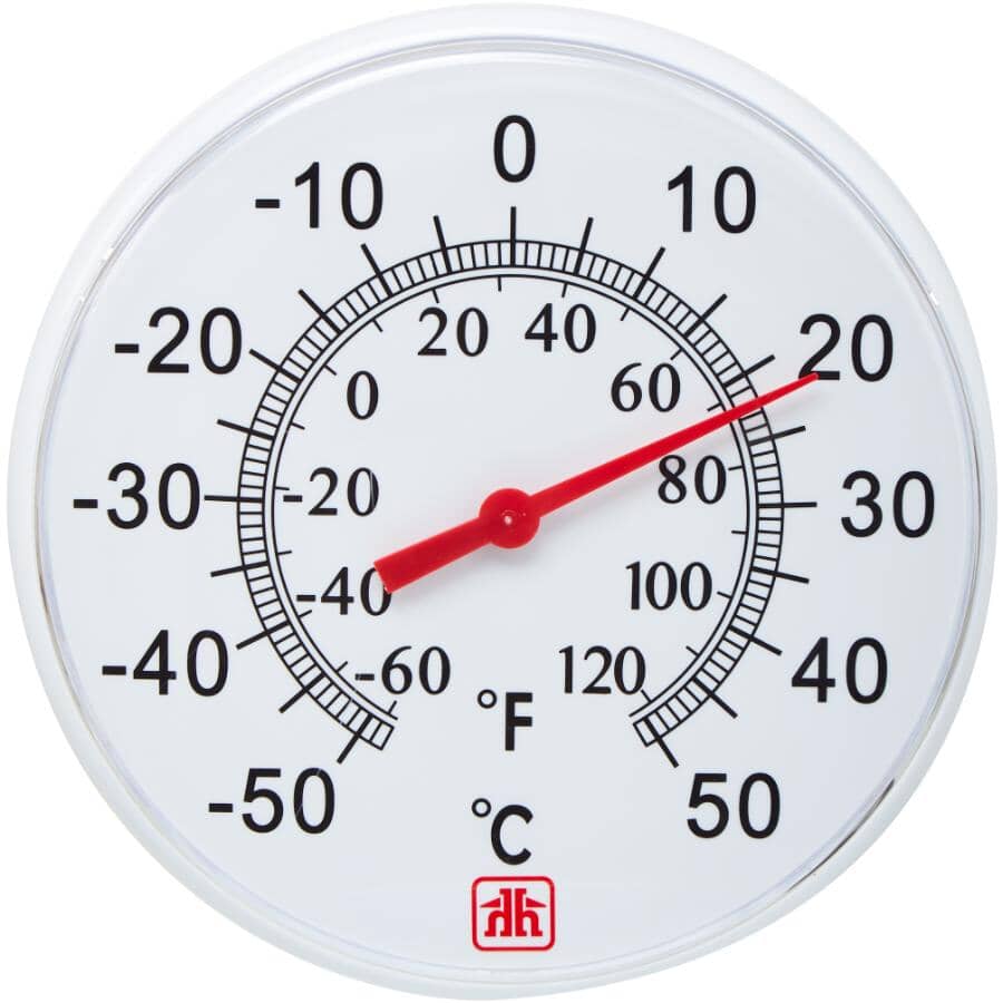 12" Black/White Dial Thermometer