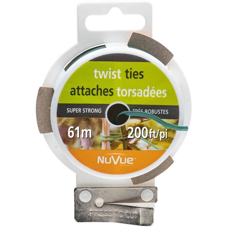 200' Green Twist Tie with Dispenser