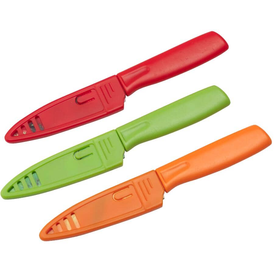 4" Paring Knife with Sheath - Assorted Fruit Patterns