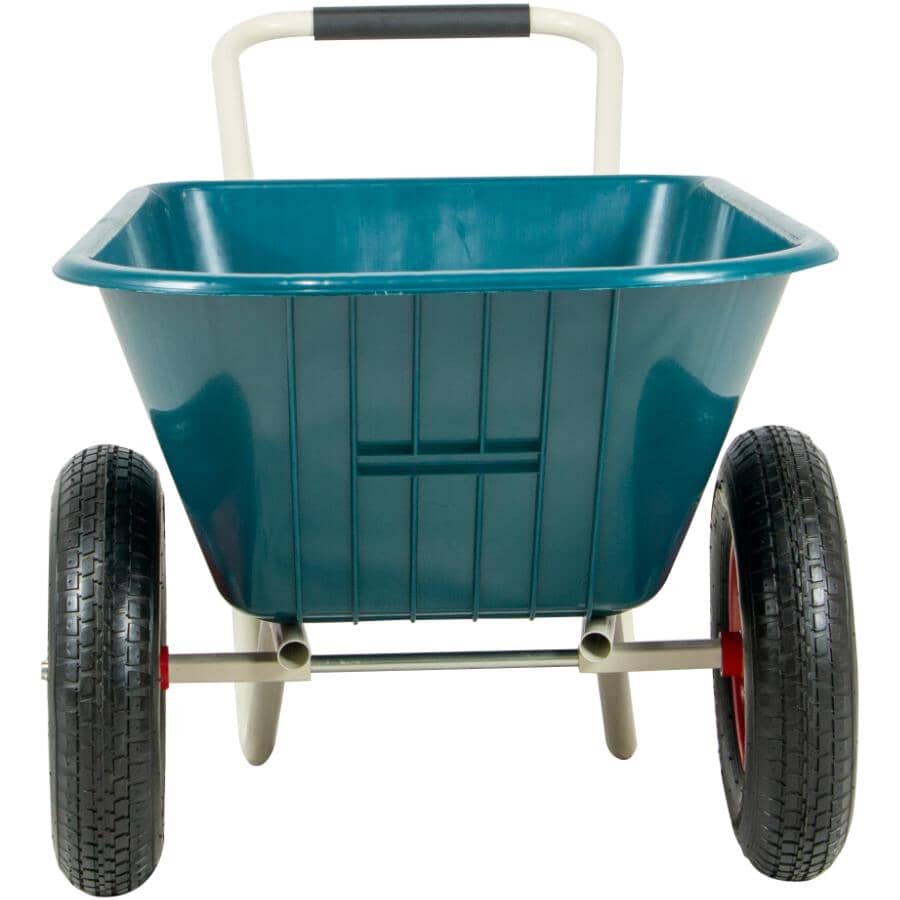 5 Cu. Ft Poly Tray Wheelbarrow with Dual Wheels