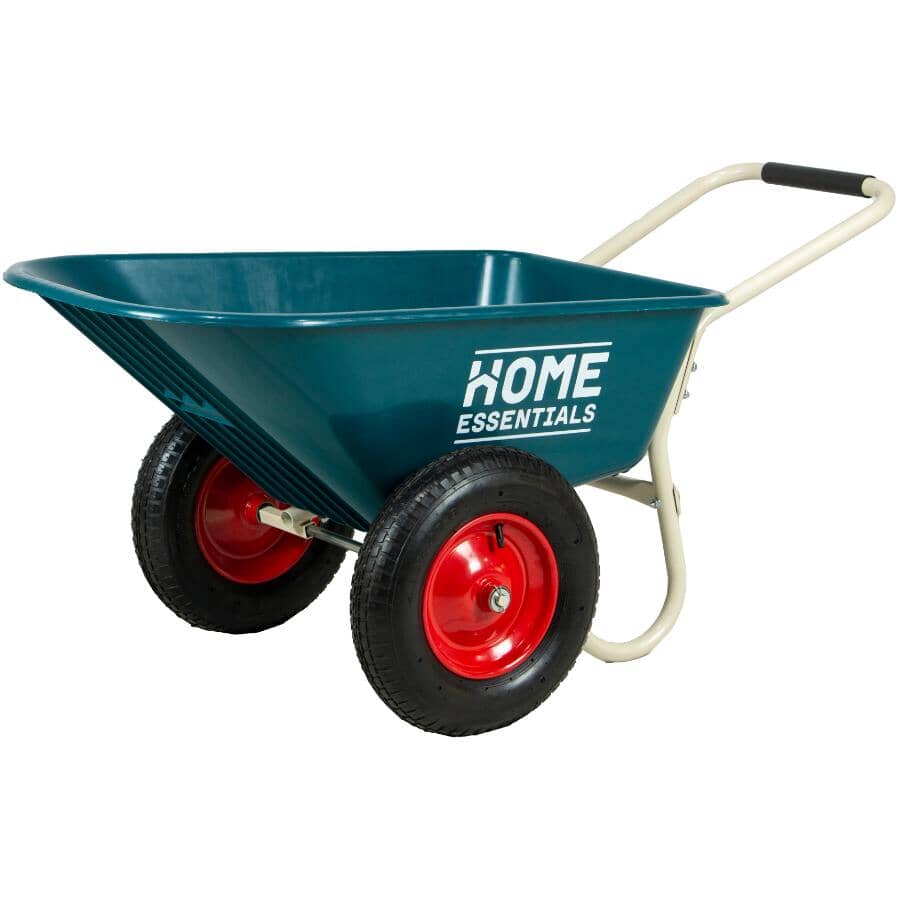 5 Cu. Ft Poly Tray Wheelbarrow with Dual Wheels