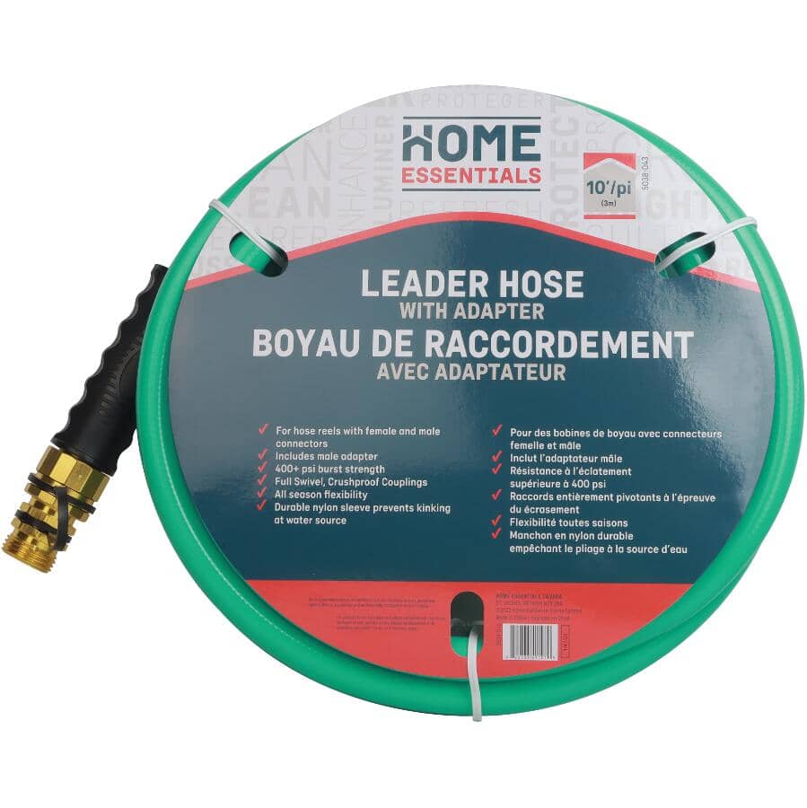5/8" x 10' PVC Leader Hose