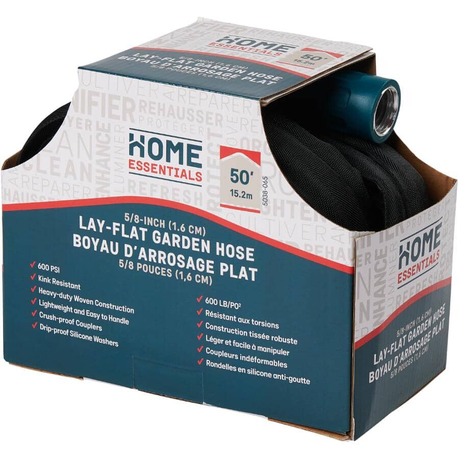5/8" x 50' Lay Flat Garden Hose