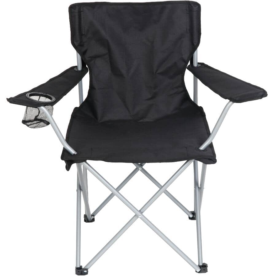 Black Adult Folding Camping Chair