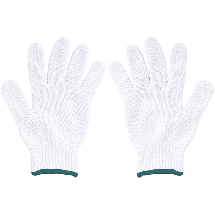 Cotton Knit Work Gloves - One Size, 10 Pack
