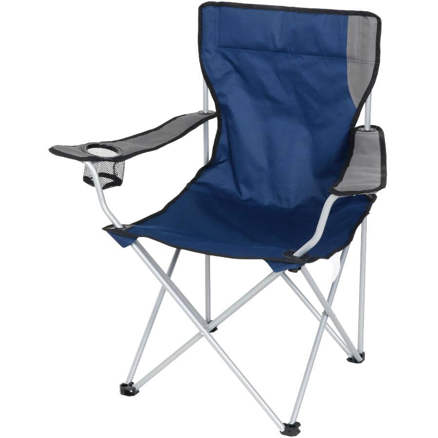 Navy Deluxe Adult Folding Camping Chair