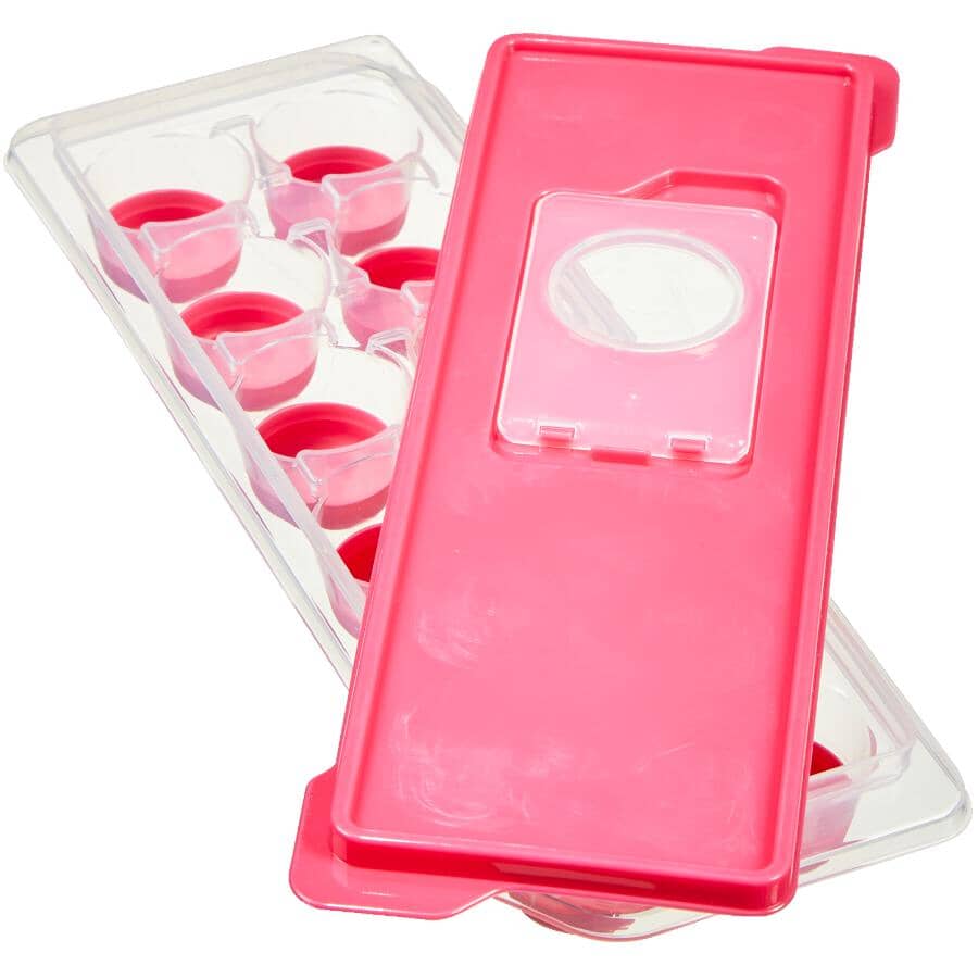 Silicone Ice Cube Tray with Lid - Assorted Colours