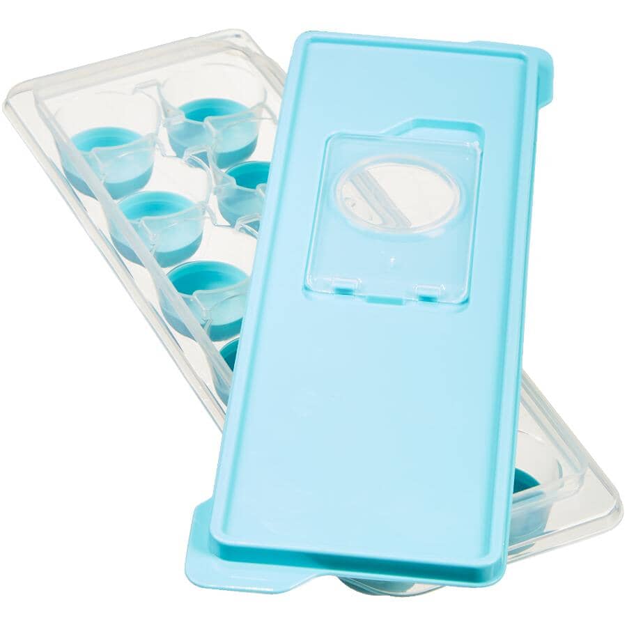 Silicone Ice Cube Tray with Lid - Assorted Colours