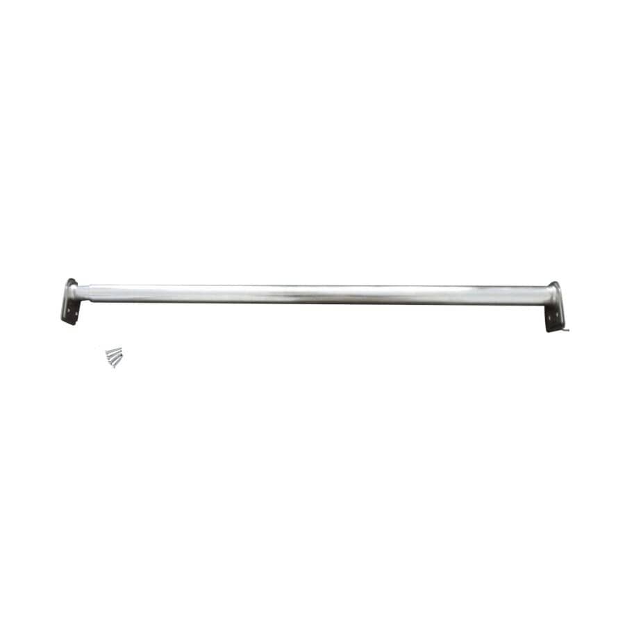 18" - 30" Zinc Plated Adjustable Closet Rod, with Fixed Ends