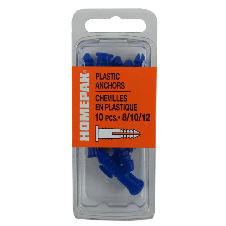 10 Pack #8-10 Plastic Anchors