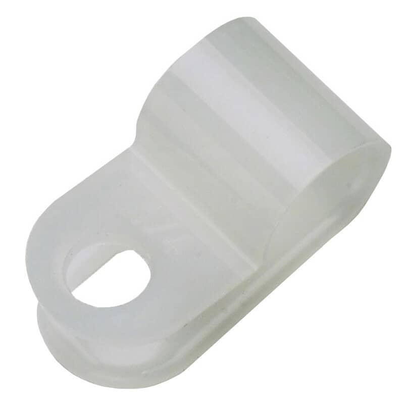 100 Pack 1/4" Natural Nylon Cable Clamps