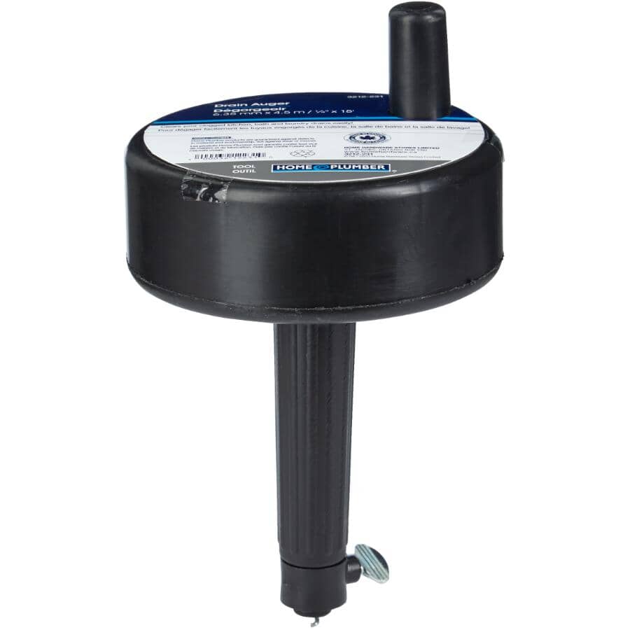 1/4" x 15' Galvanized Drum Drain Auger