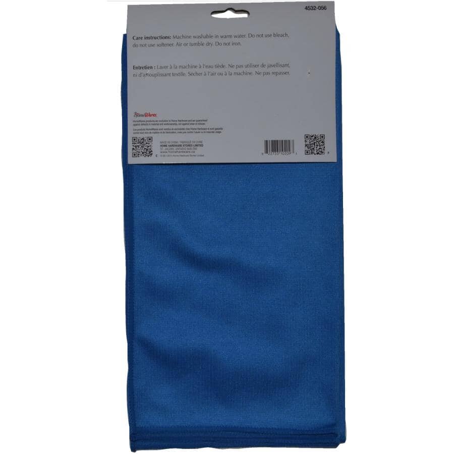 Microfibre Cloths - Blue, 3 Pack