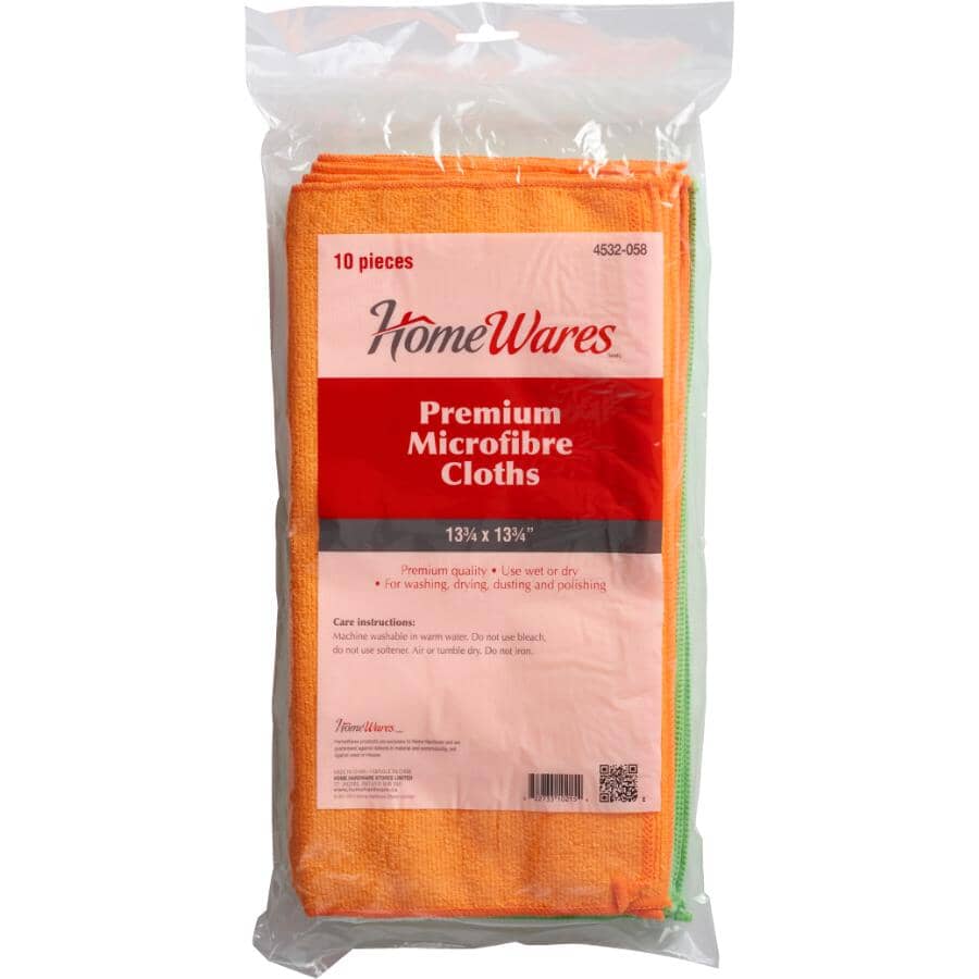 Wet Or Dry Microfibre Cloths - 10 Pack