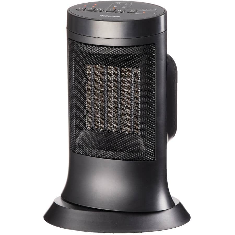 1500W Digital Ceramic Compact Tower Heater - Black