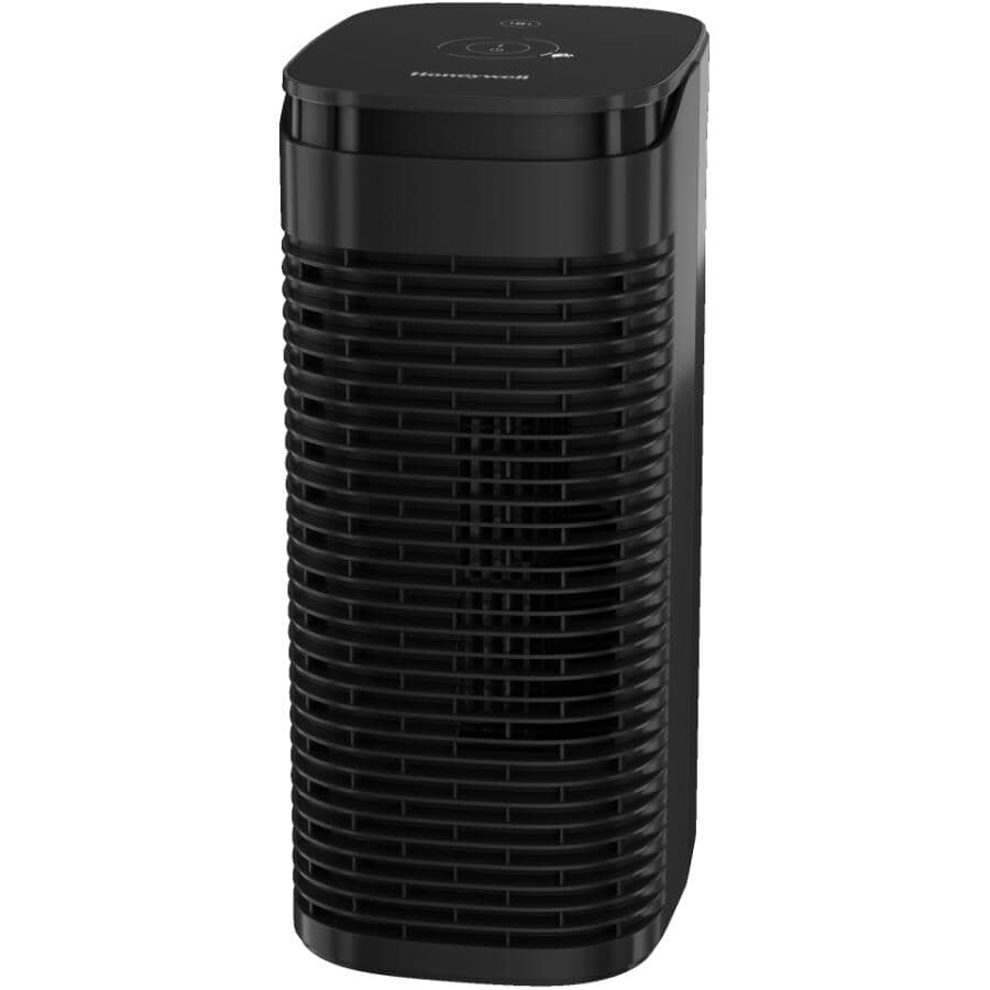 True HEPA Compact Tower Air Purifier with Allergen Remover - 100 sq. ft., Black