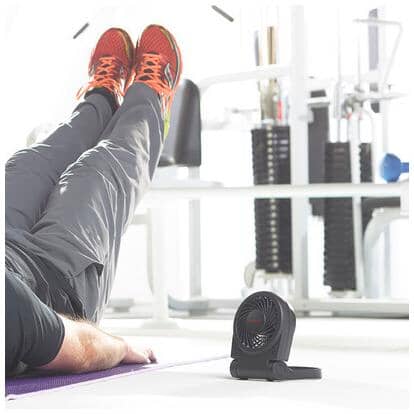 Turbo On The Go Personal Fan - with Portable Folding + USB Cable, Black