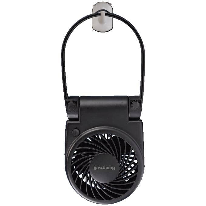 Turbo On The Go Personal Fan - with Portable Folding + USB Cable, Black