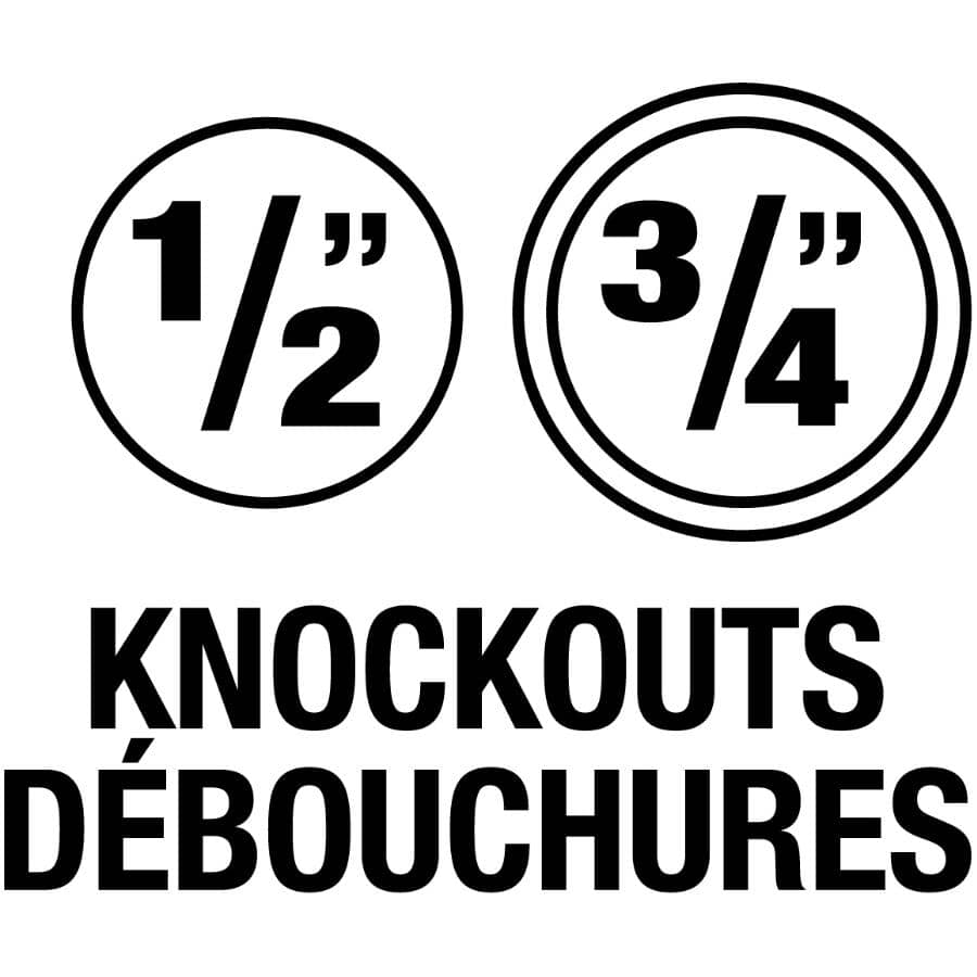 1-1/2" Standard Square Wiring Box with Knockouts