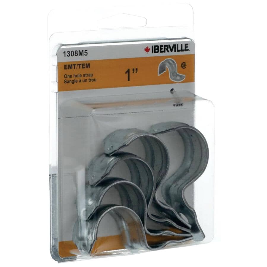 1 Hole EMT Straps - 1", 5 Pack