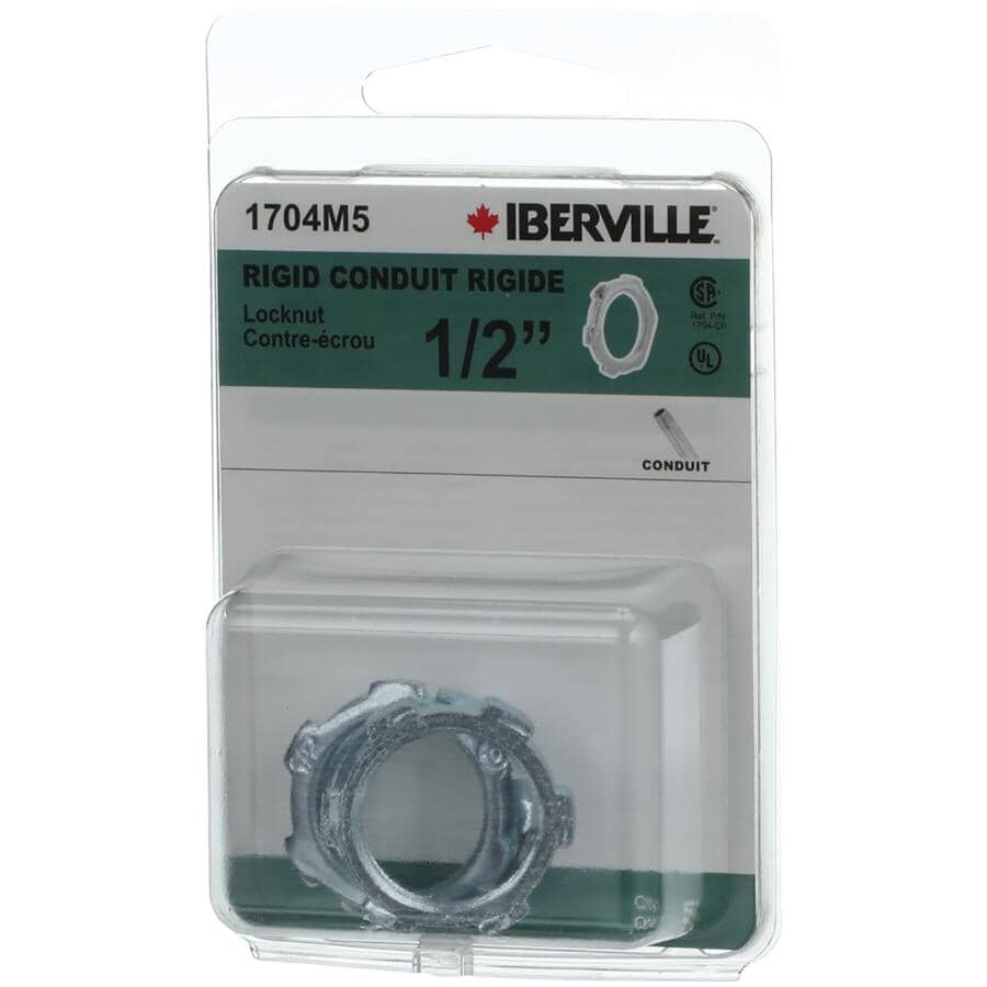 1/2" Steel Locknuts - 5 Pack