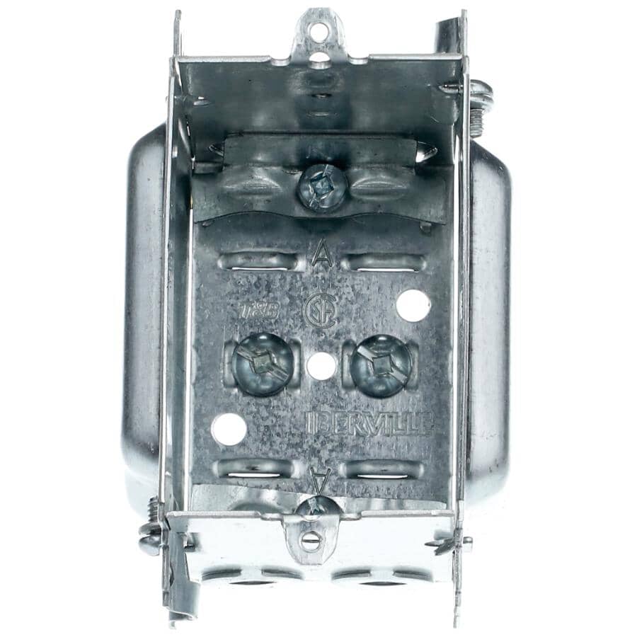 3" Gangable Switch Box with Extended Sides for External Nailing