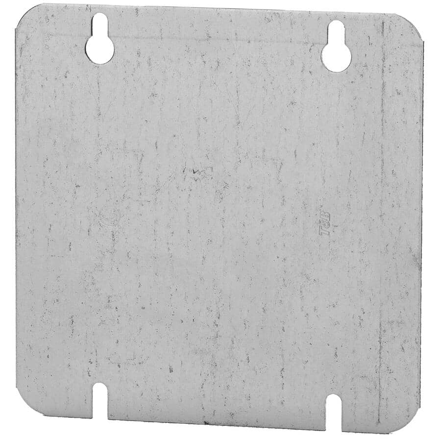 4-11/16" Square Flat Blank Receptacle Cover