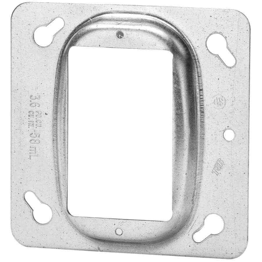 4" Raised Thermostat Receptacle Plate