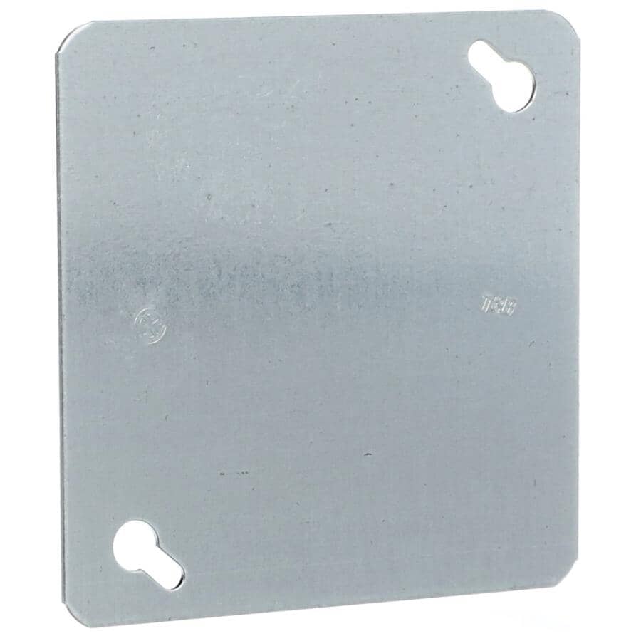 4" Square Blank Receptacle Cover