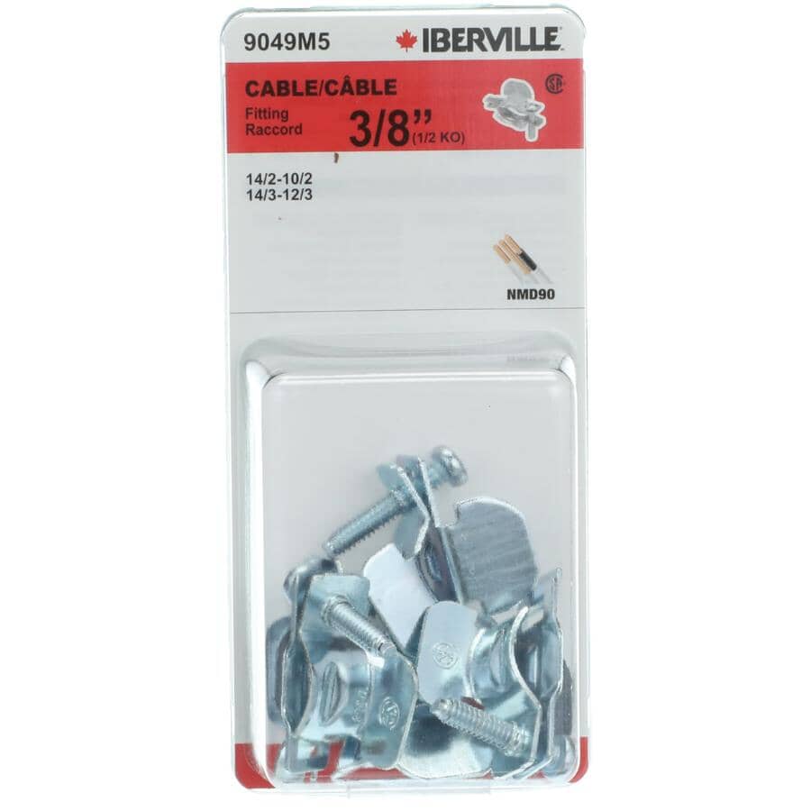 5 Pack 3/8" Cable Connectors