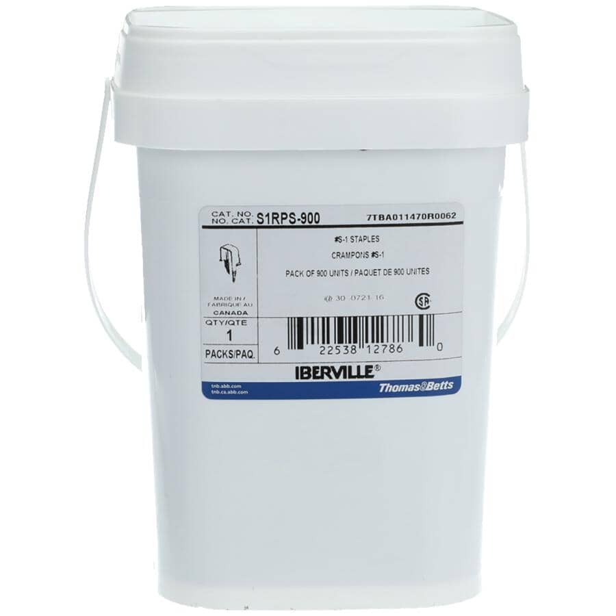 900 Pack #S-1 Galvanized Steel Cable Staples