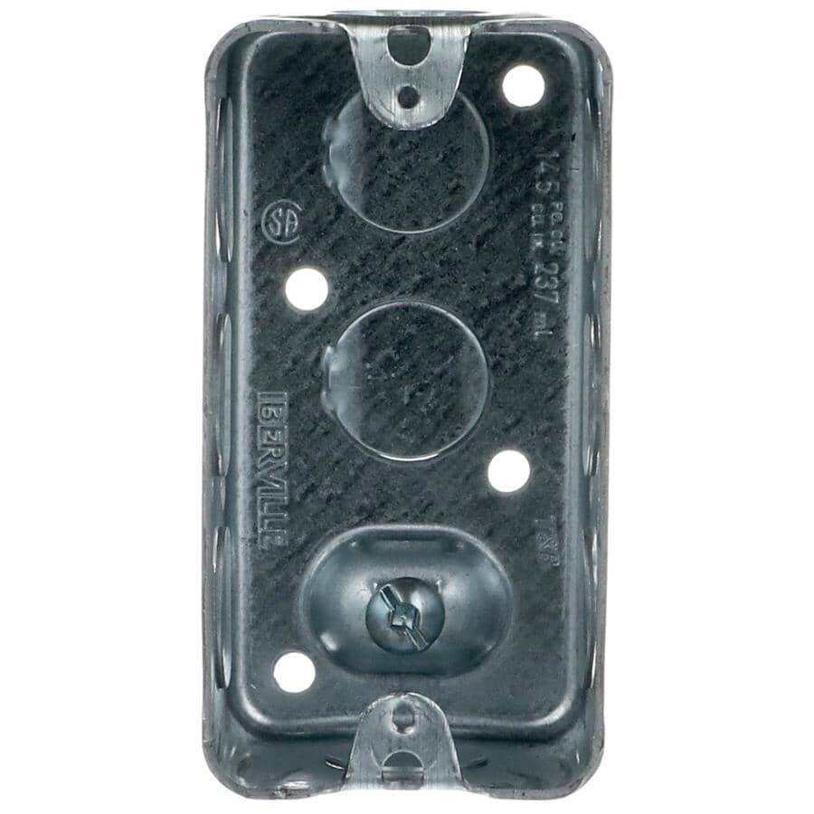 Standard Electrical Utility Box - with Conduit Knockouts, 4" x 2-1/8" x 1-7/8"