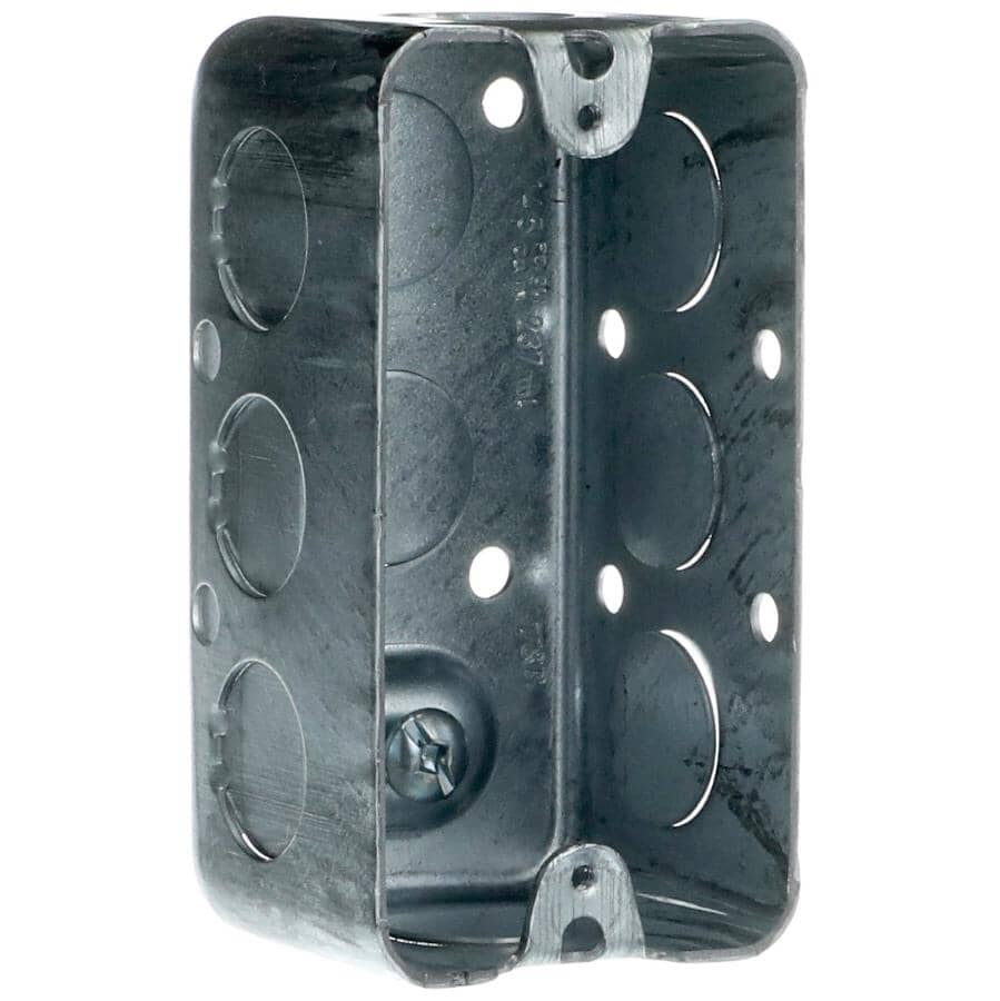 Standard Electrical Utility Box - with Conduit Knockouts, 4" x 2-1/8" x 1-7/8"