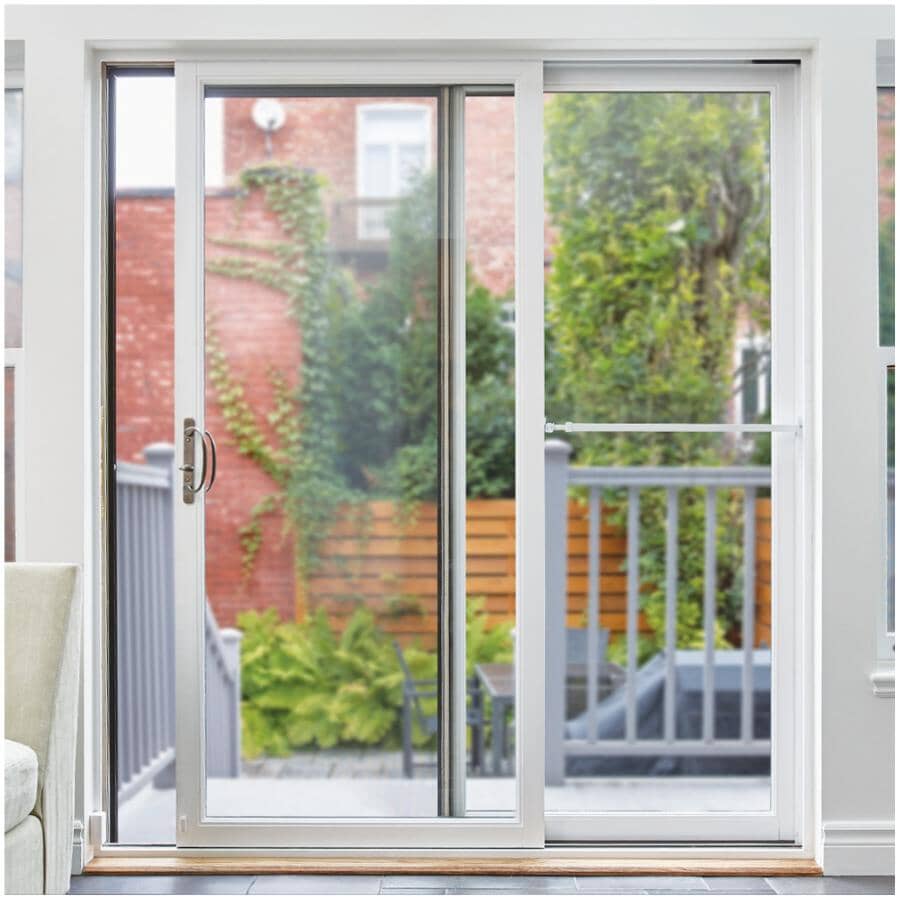 50" Adjustable White Patio Door Security Bar