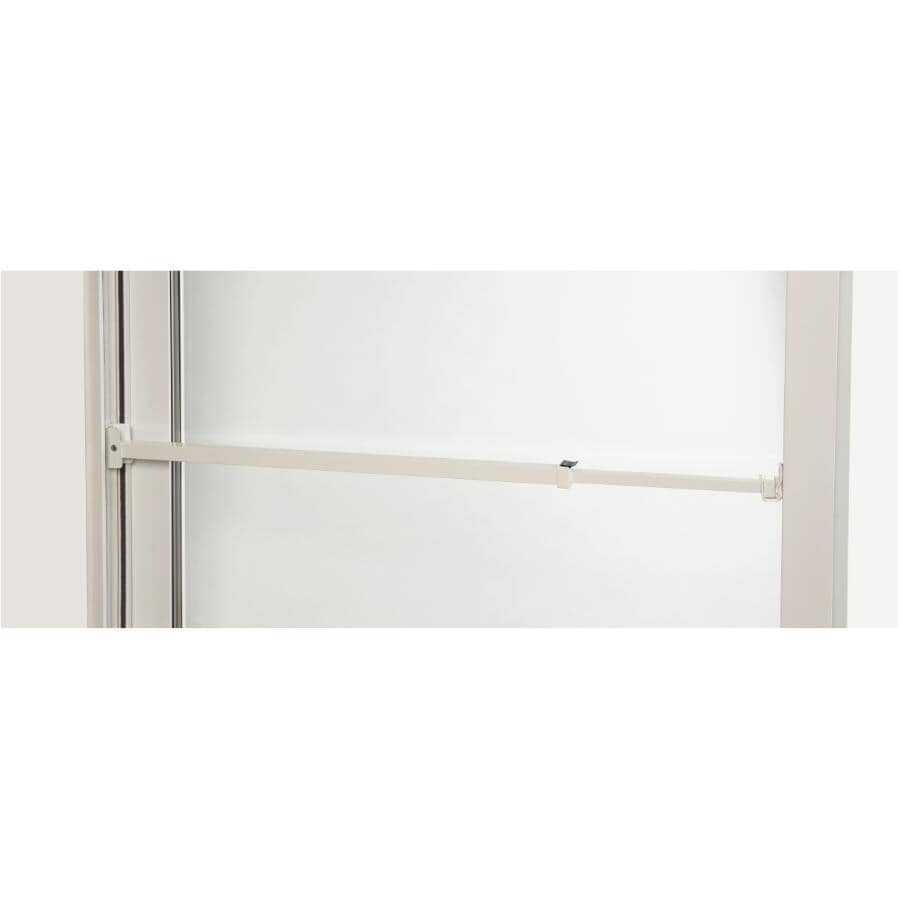 50" Adjustable White Patio Door Security Bar
