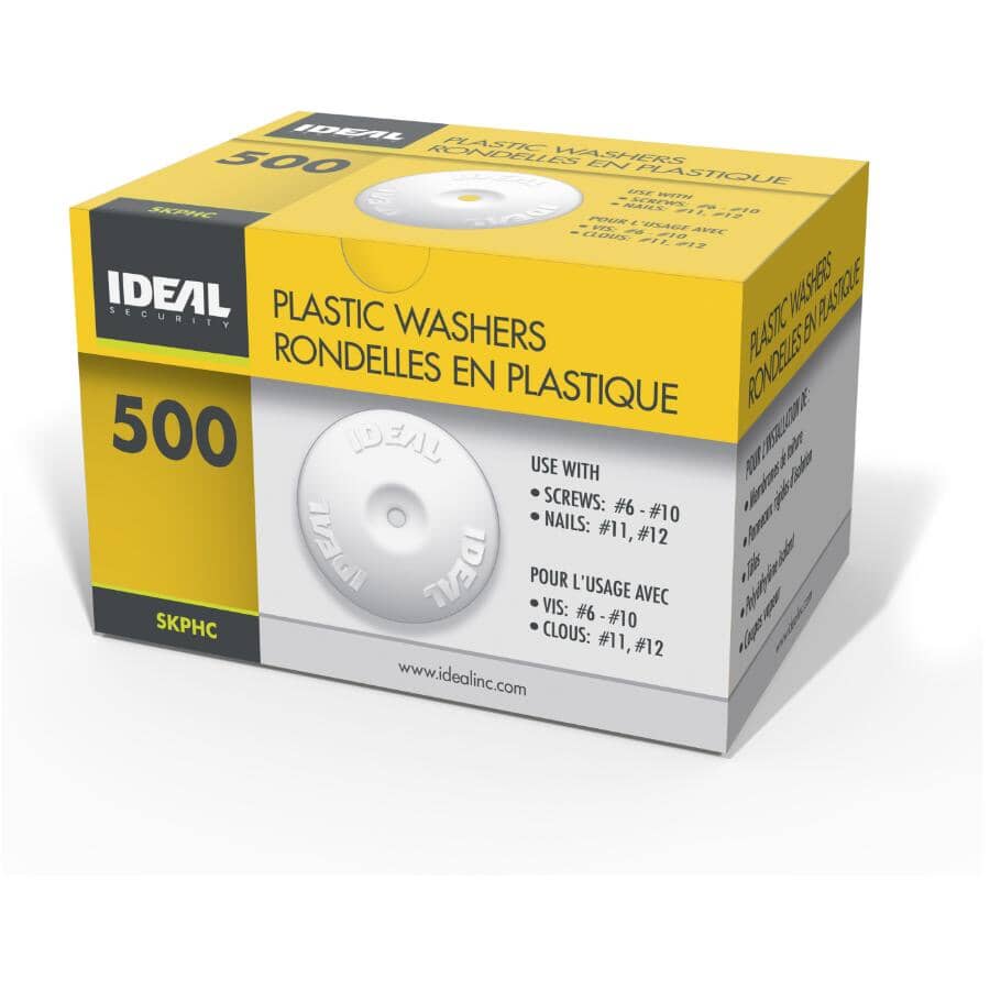 500 Pack Plastic Roofing Nail Washers