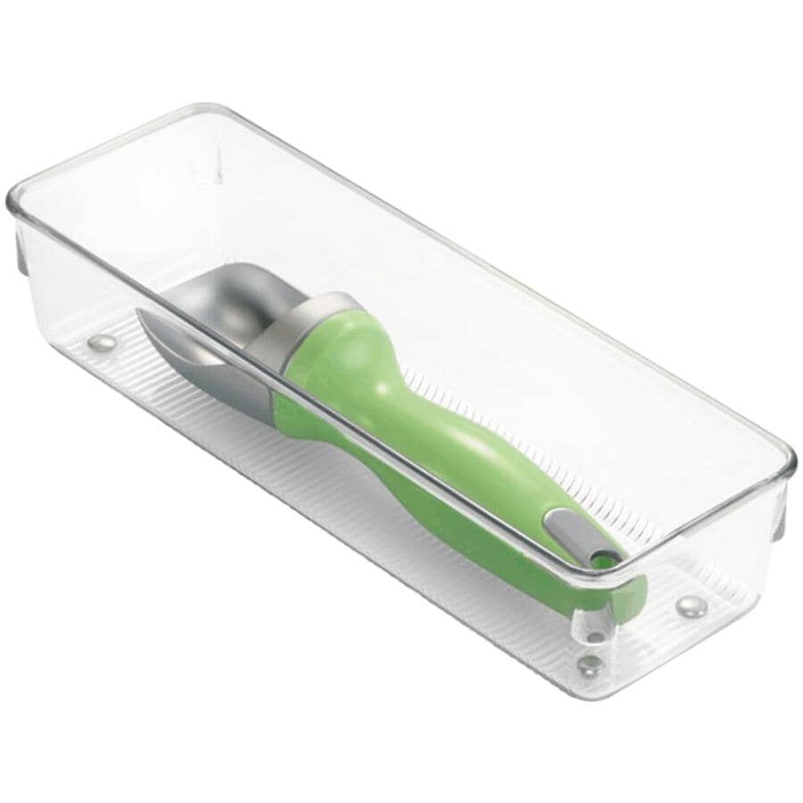 Linus Drawer Organizer - Clear, 3" x 9" x 2"