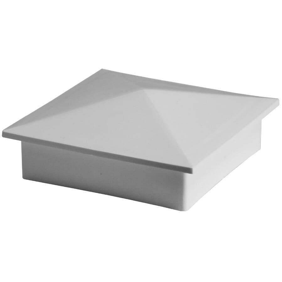 4" x 4" White Plastic Post Fence Cap
