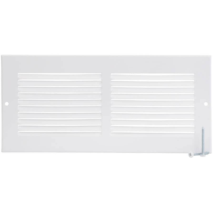 10" x 4" White Sidewall Grille