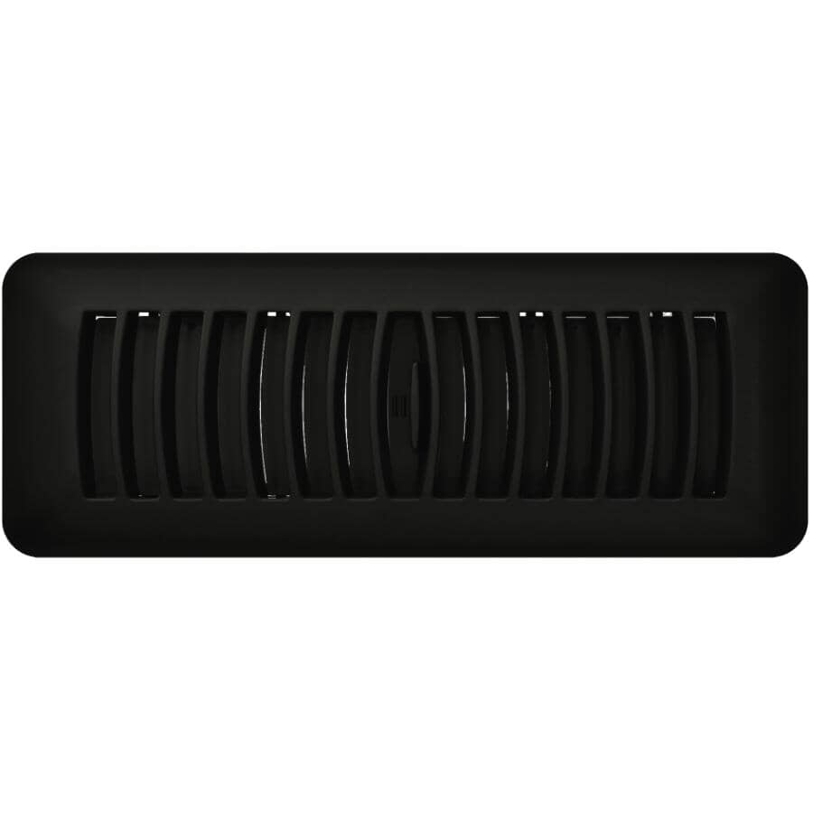 3" x 10" Black Poly Floor Register