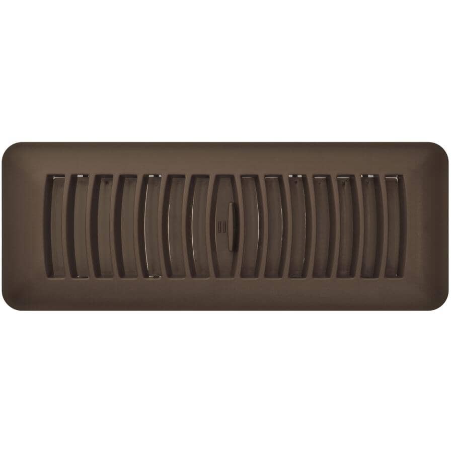 3" x 10" Brown Poly Floor Register