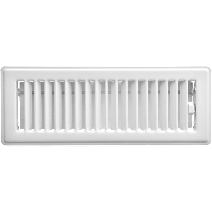 3" x 10" White Floor Register