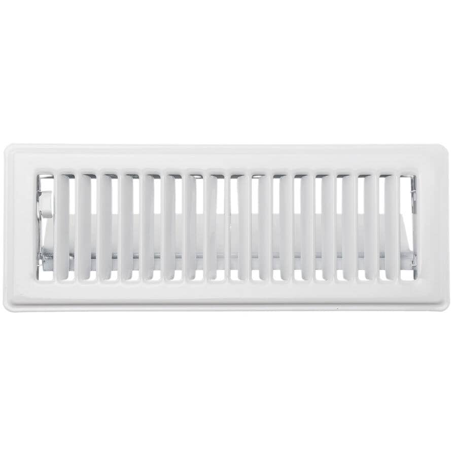 3" x 10" White Floor Register