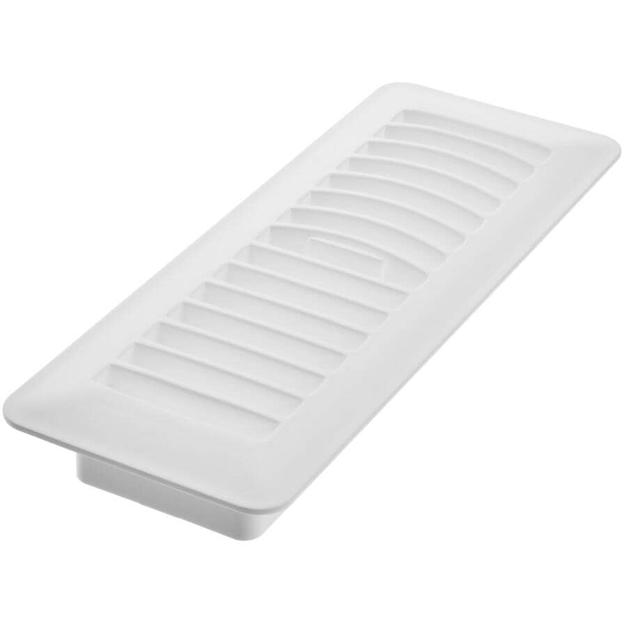 3" x 10" White Poly Floor Register